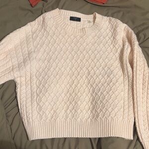 Tahari Textured Cream Sweater